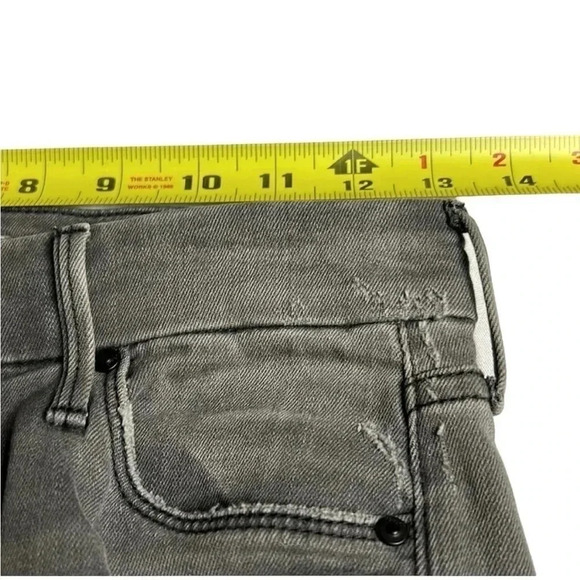 MOTHER The Looker Ankle Fray  women jeans, last chance saloon in grey, Revolve - Picture 14 of 16